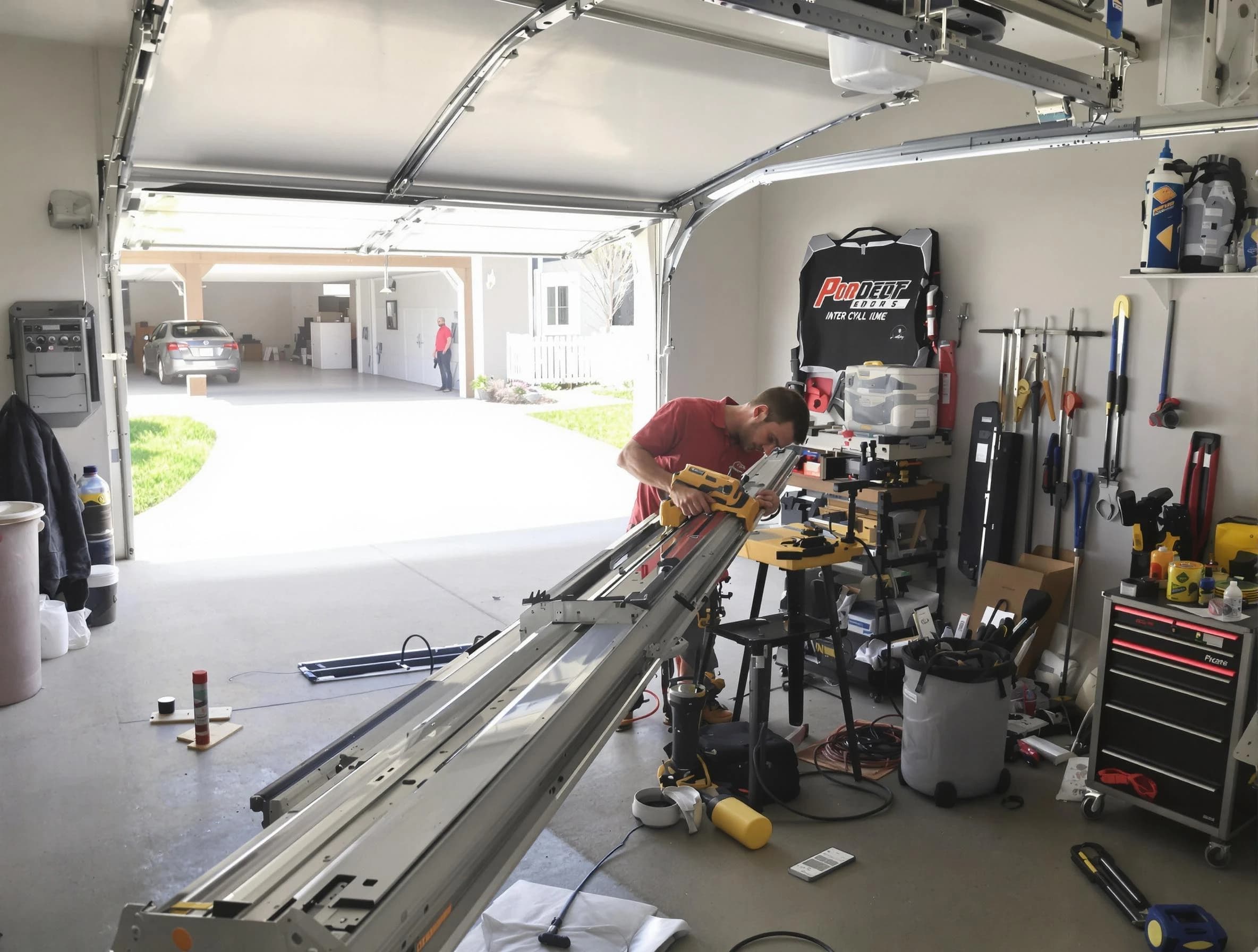 Rahway Garage Door Repair expert performing track repair in Rahway